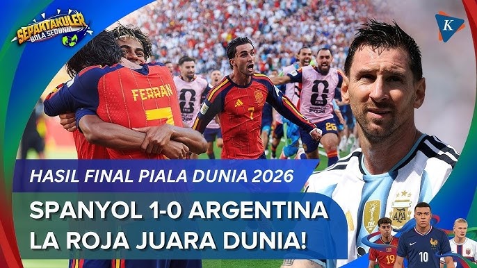 Tujuh Fakta Memalukan Argentina saat Dibulan-bulani Spanyol di Final Piala Dunia 2026
